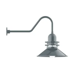 Atomic 18" LED Gooseneck Wall Light in Slate Gray