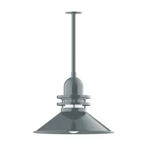 Atomic 20" LED Stem Mount Pendant Light in Slate Gray