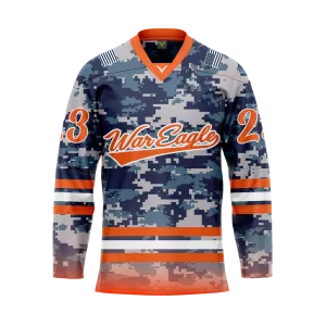 Auburn Military Custom Sublimated With Twill Authentic Replica Jersey