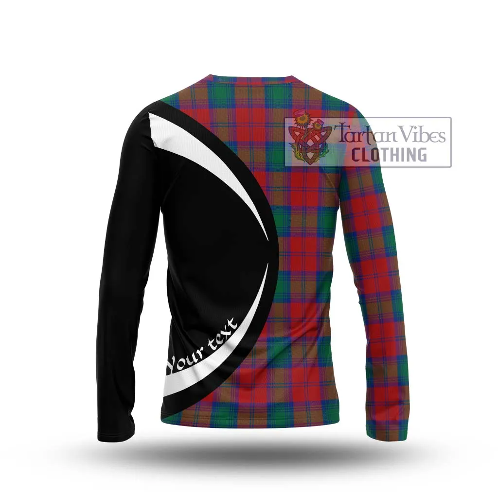 Auchinleck (Affleck) Tartan Long Sleeve T-Shirt with Family Crest Circle Style