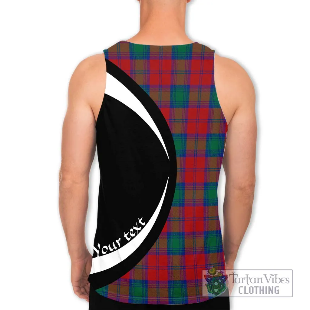 Auchinleck (Affleck) Tartan Men's Tank Top with Family Crest Circle Style