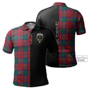 Auchinleck (Affleck) Tartan Polo Shirt with Family Crest and Half Of Me Style