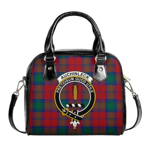 Auchinleck (Affleck) Tartan Shoulder Handbags with Family Crest