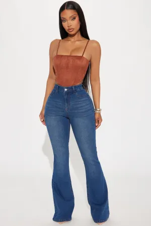 Audrey Booty Lifting Stretch Flare Jeans - Dark Wash