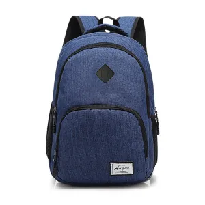 AUGUR 966 Retro Casual Oxford Cloth Backpack Shoulders Laptop Bag(Blue)