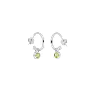 August Birthstone Hoop Earrings - Peridot