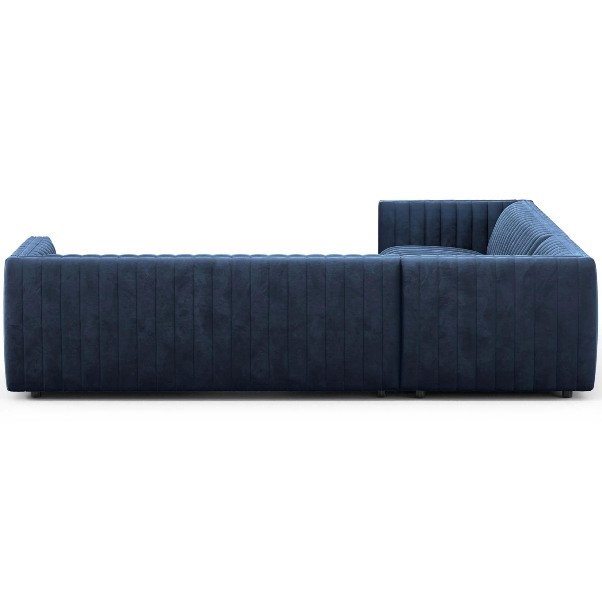 Augustine 3 Piece 105" Sectional, Sapphire Navy