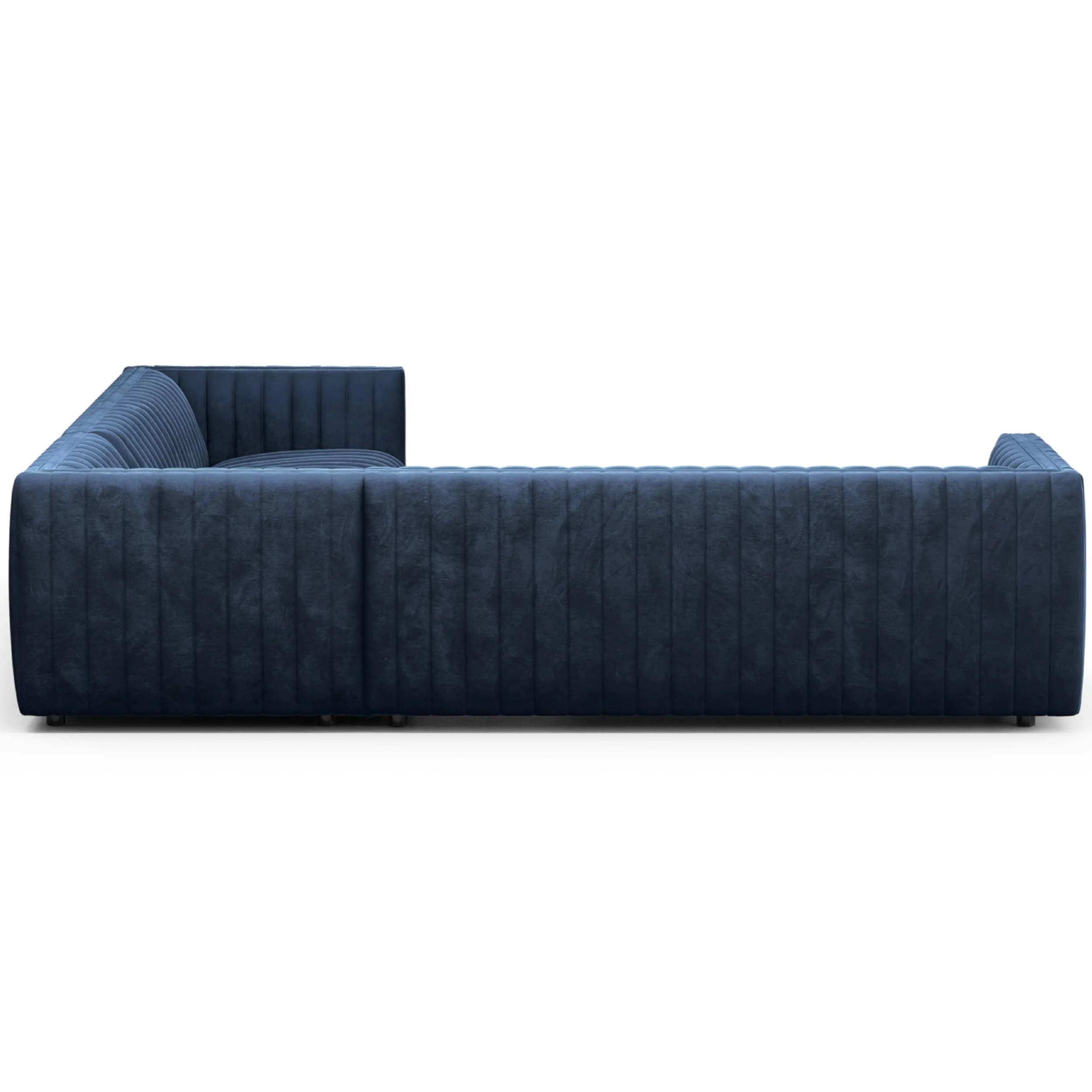 Augustine 3 Piece 105" Sectional, Sapphire Navy