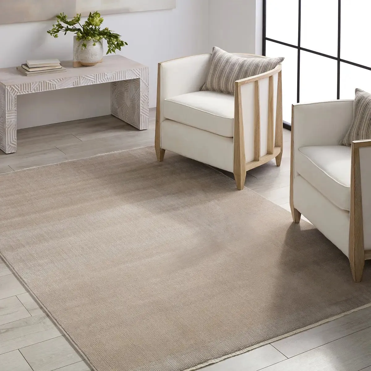 Aura AUR01 Light Tan/Grey Rug