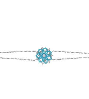 Aura bloom blue bracelet