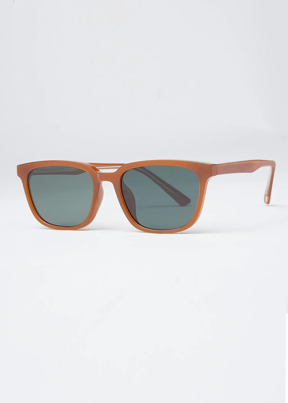 Aura Brown Unisex Square Sunglasses