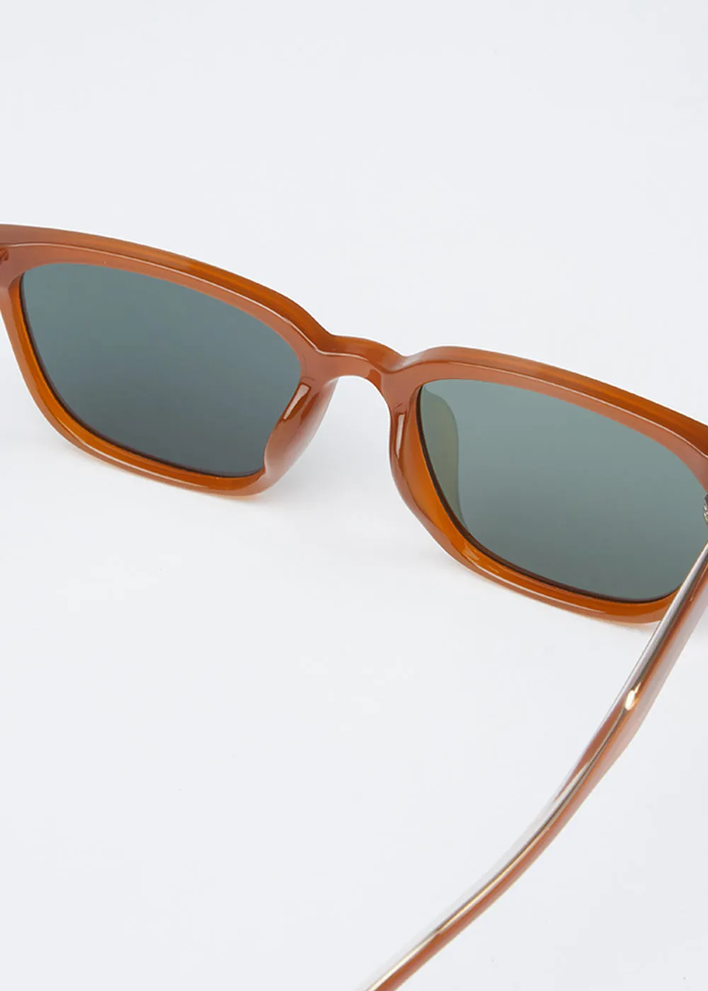 Aura Brown Unisex Square Sunglasses