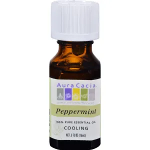 Aura Cacia Pure Essential Oil Peppermint - 0.5 Fl Oz