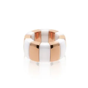 Aura Overlay and Ceramic Stretch Ring by Roberto Demeglio