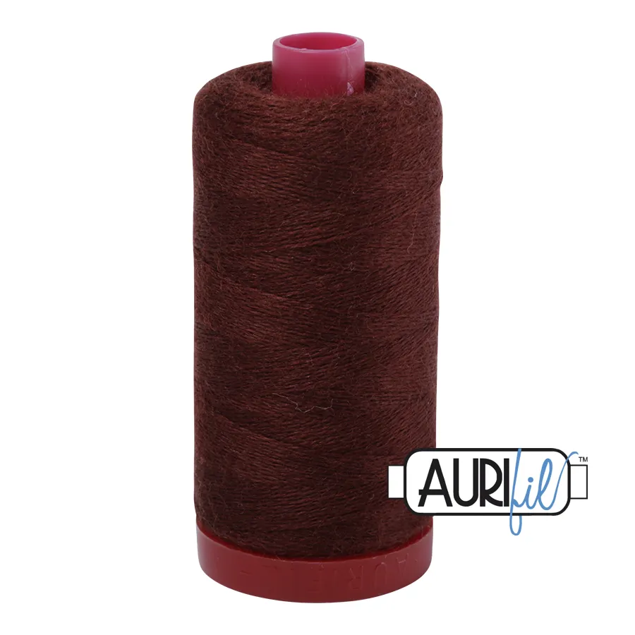 Aurifil Lana Wool  #8335 - 12 wt - Brown - 54 yds - small spool