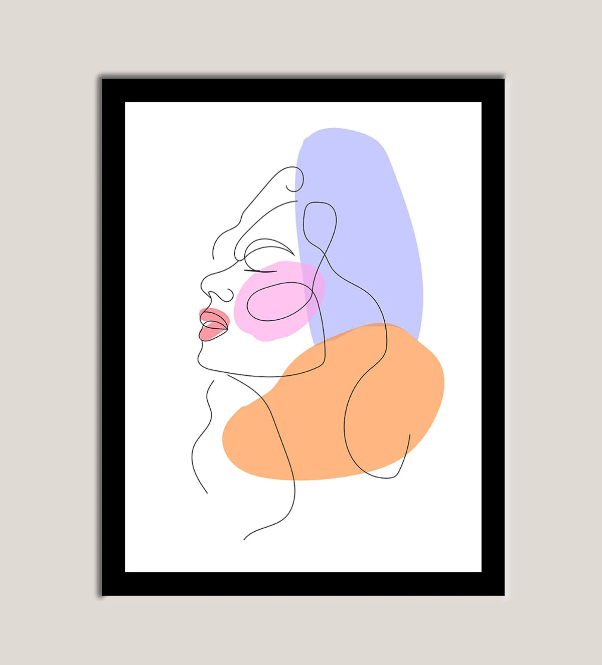 Aurora Dreams: Abstract Line Art Portrait