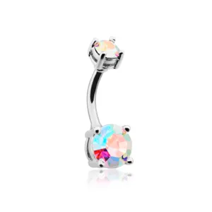 Aurora Sparkle Gem Belly Ring