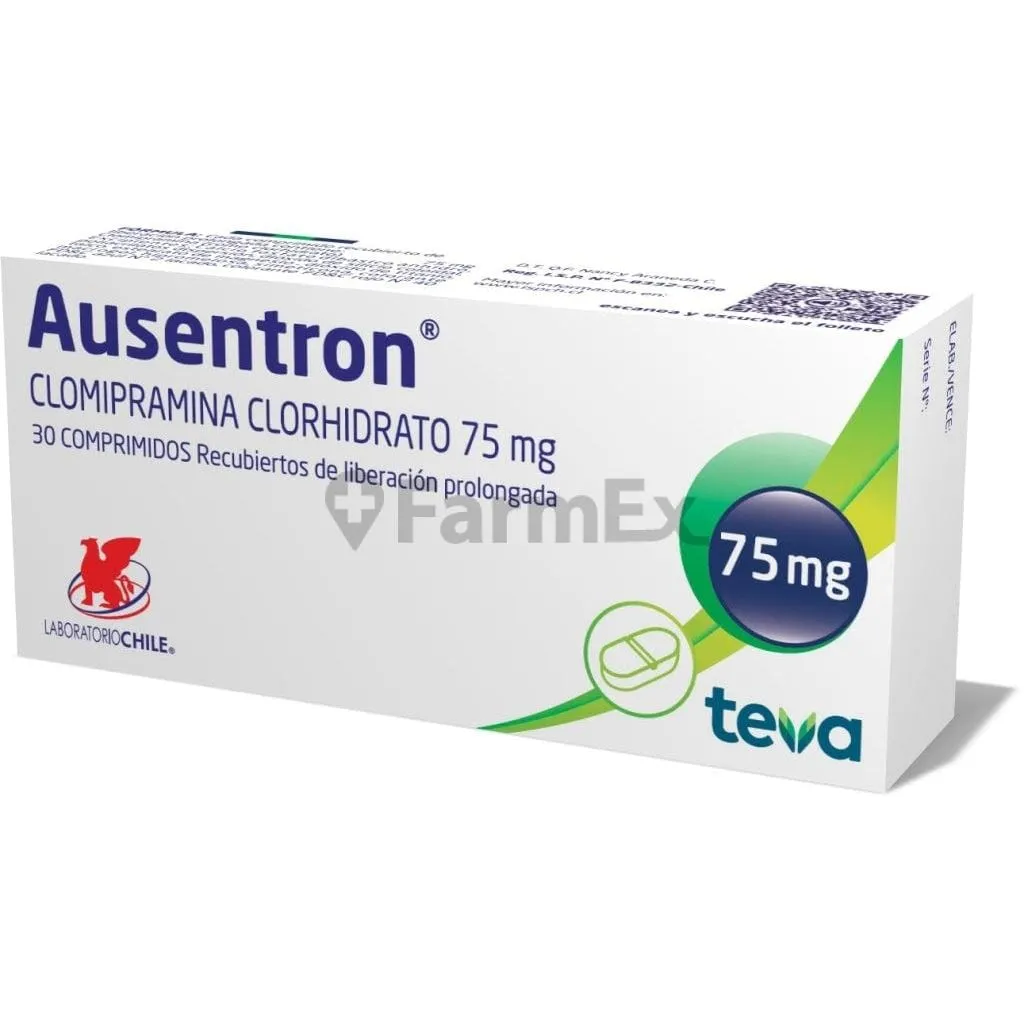 Ausentron 75 mg LP x 30 comprimidos susc-1 de 3 meses