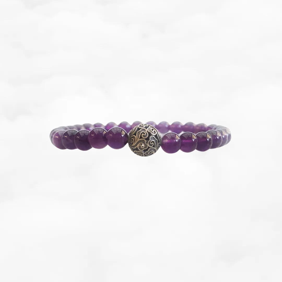 Auspicious Beaded Amethyst Bracelet