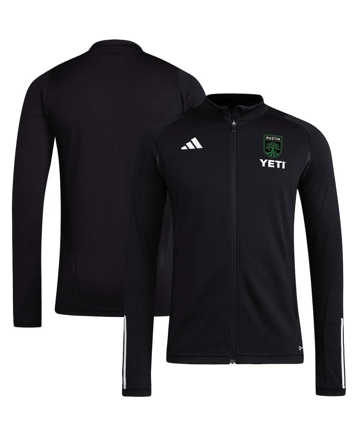 Austin FC 2023 AEROREADY adidas Men's Black Full Zip Training T-Shirt