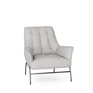 AUSTIN Light Gray Fabric Accent Chair