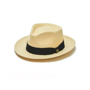 Austral Natural Panama Hat - The Ronan with Black Ribbon