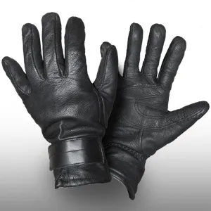 Austrian/Dutch - Military Black Leather Gloves - Lined