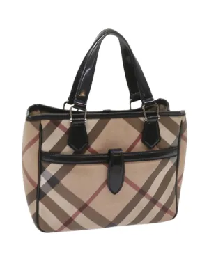 Authentic Beige Nova Check Hand Bag by Burberry