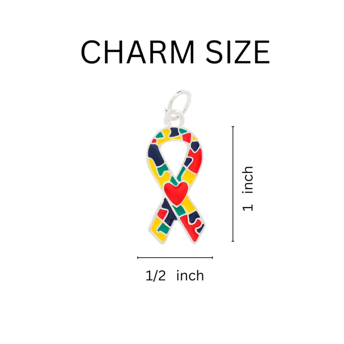 Autism Ribbon with Heart Retractable Bracelets