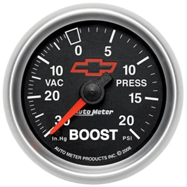 AutoMeter Sport-Comp II Chevy Red Bowtie Analog Gauges 3607-00406