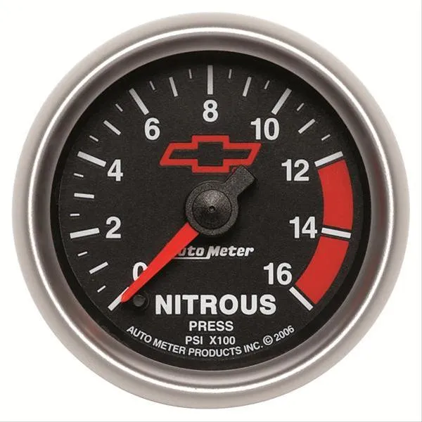 AutoMeter Sport-Comp II Chevy Red Bowtie Analog Gauges 3674-00406