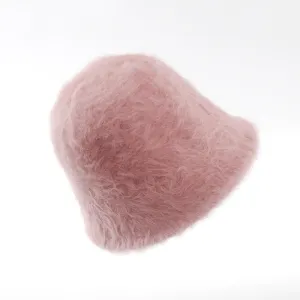 Autumn and winter bucket hat female imitation rabbit hair cover basin hat cold proof warm fur fisherman hat