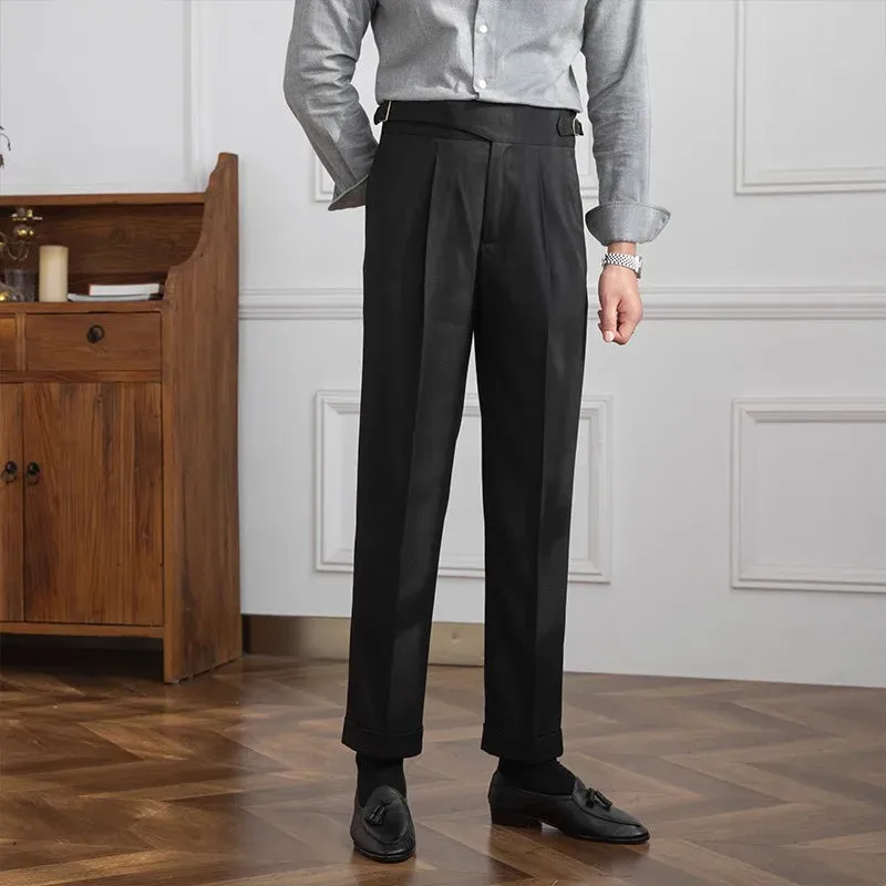 Autumn italian high-waist trousers