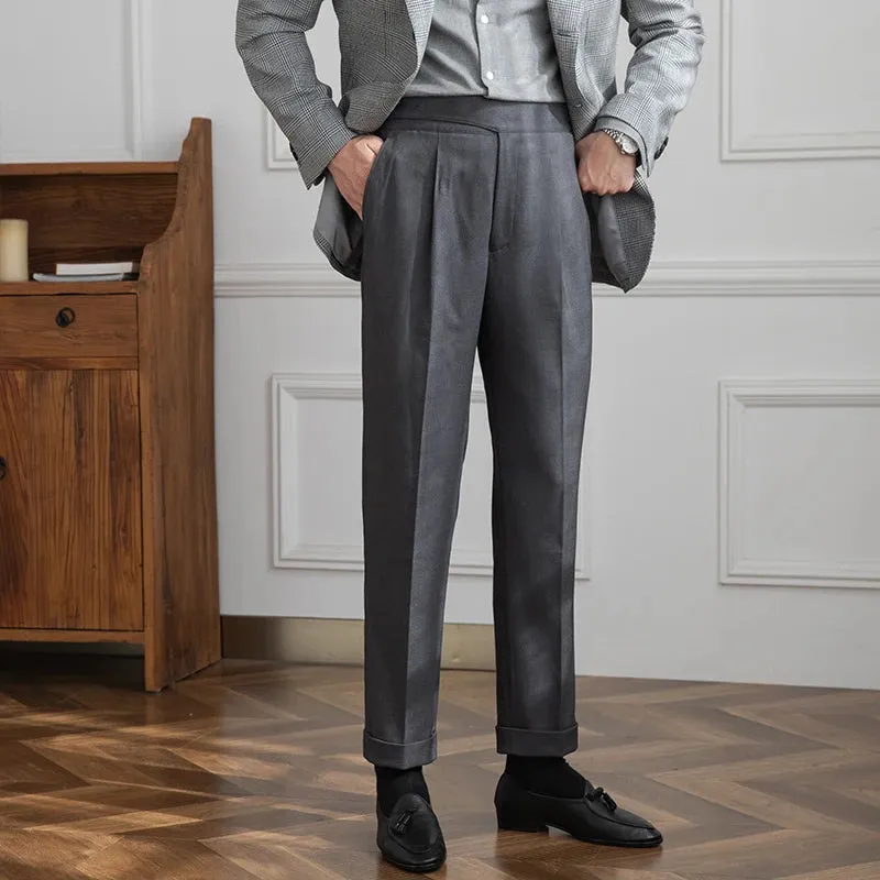 Autumn italian high-waist trousers