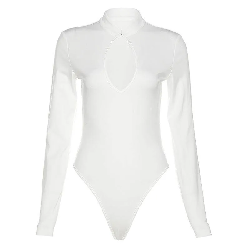 Autumn Long Sleeve Cut Out Bodysuit