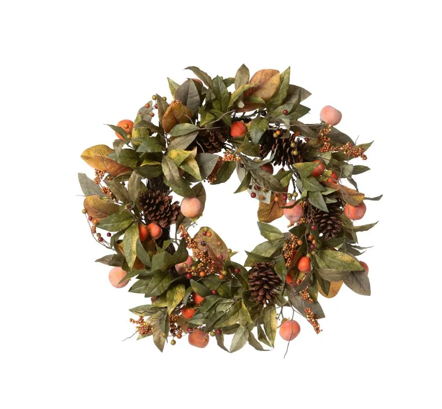 Autumn Persimmon Wreath