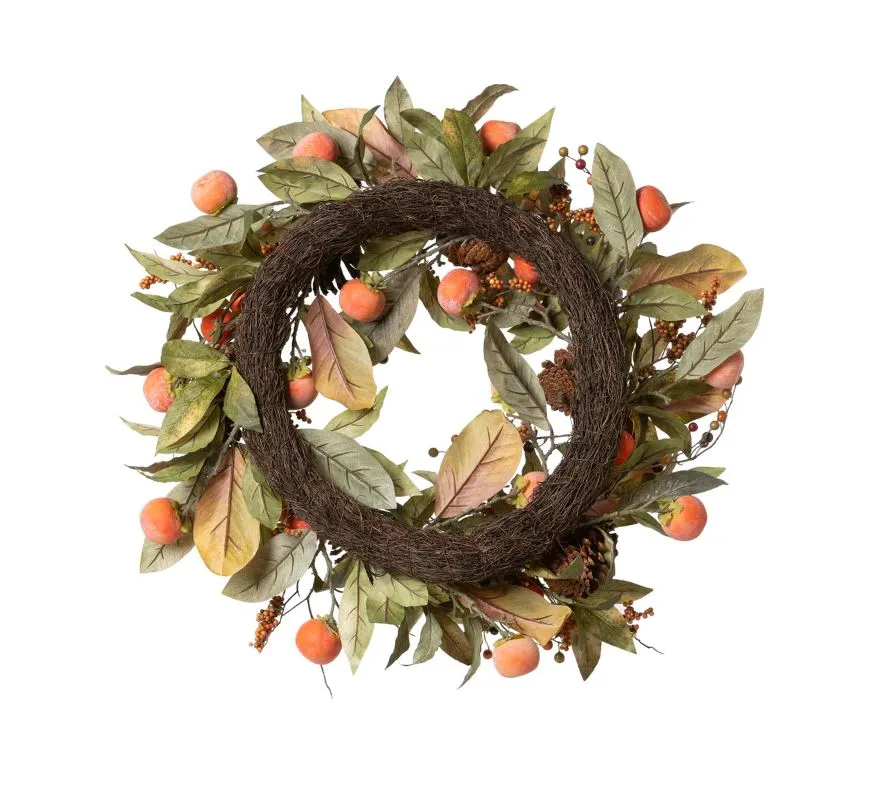 Autumn Persimmon Wreath