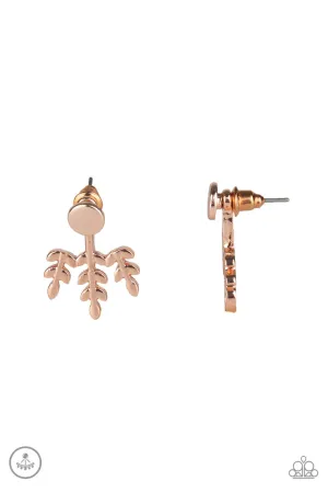 Autumn Shimmer Rose Gold Paparazzi Earrings