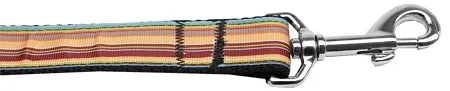 Autumn Stripes Nylon Dog Leash 3-8 Inch Wide 6ft Long