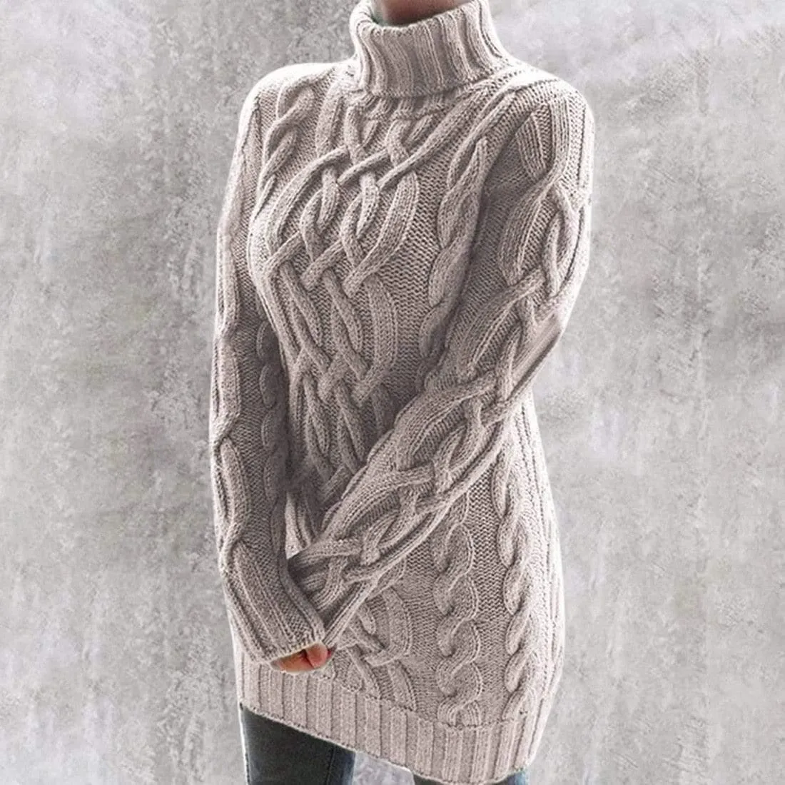 Autumn Turtleneck Women Dress