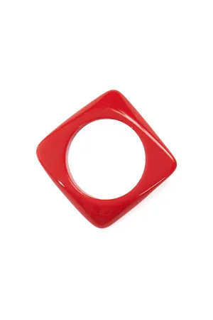 Avalon Angular Resin Bangle in Red by Banned Apparel