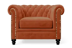 Aversa Armchair Orange Velvet