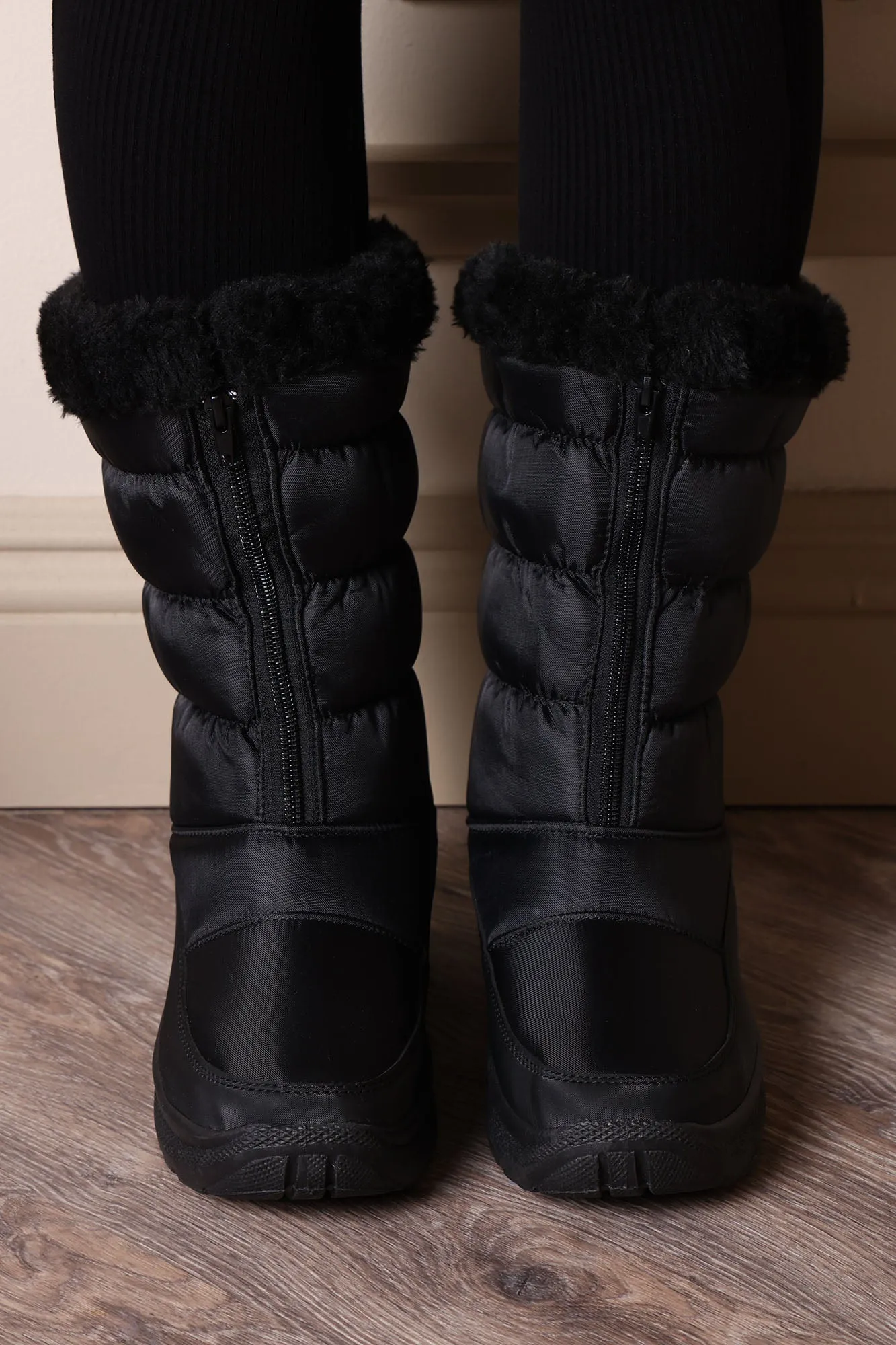 Aviana Faux Fur Boot - Black