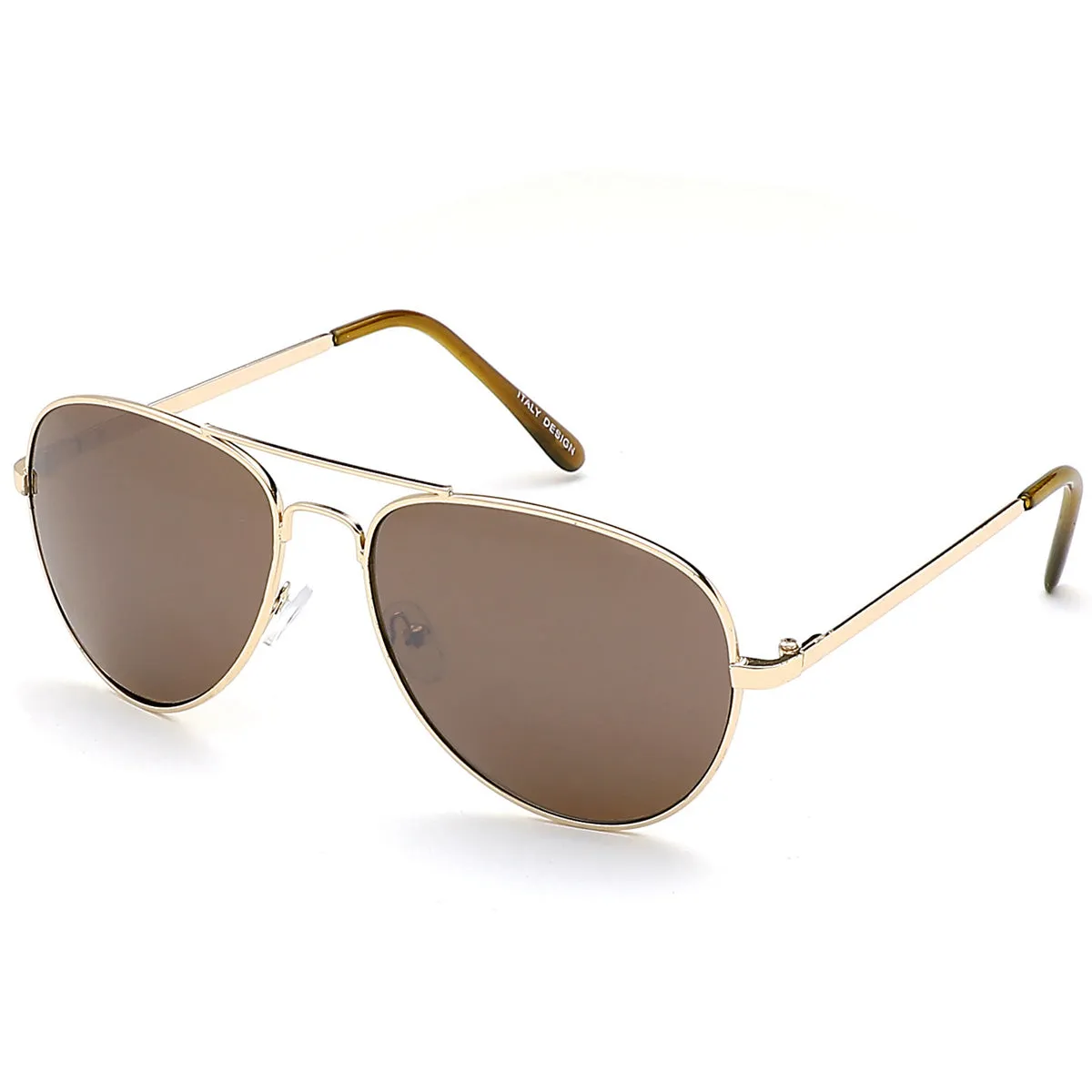 Aviator Sunglasses Classic - Polarized - Gold Frame - Brown