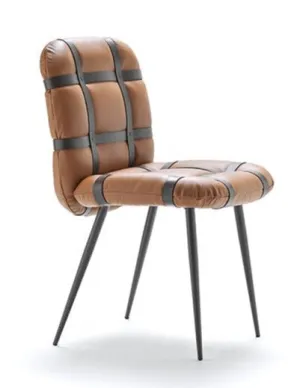 Avion Leather Dining Chair by Fasem