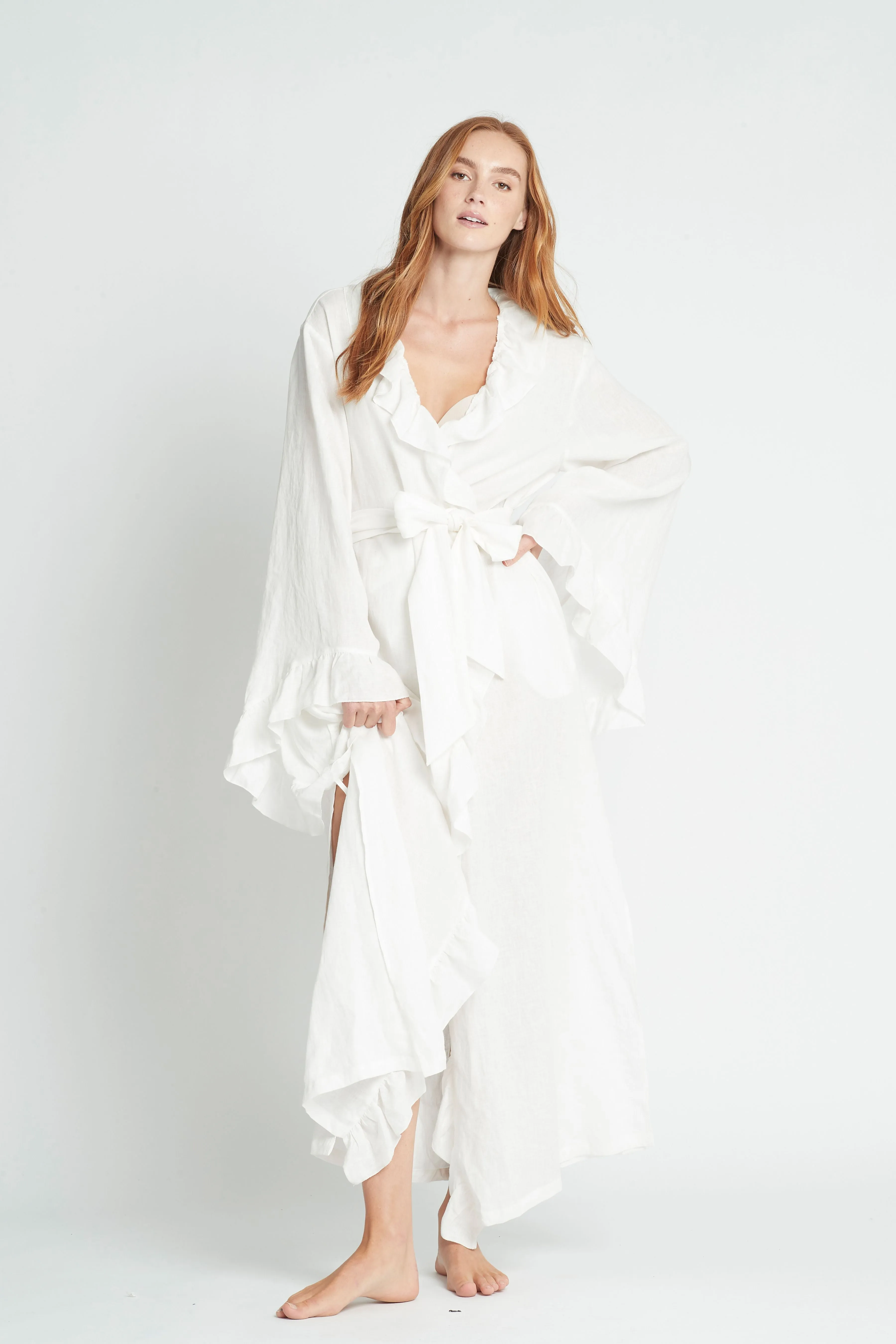 Avril Linen Maxi Robe