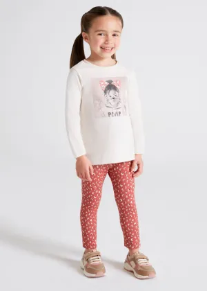 AW22 Mayoral Girls Leopard Print Leggings Set 4777