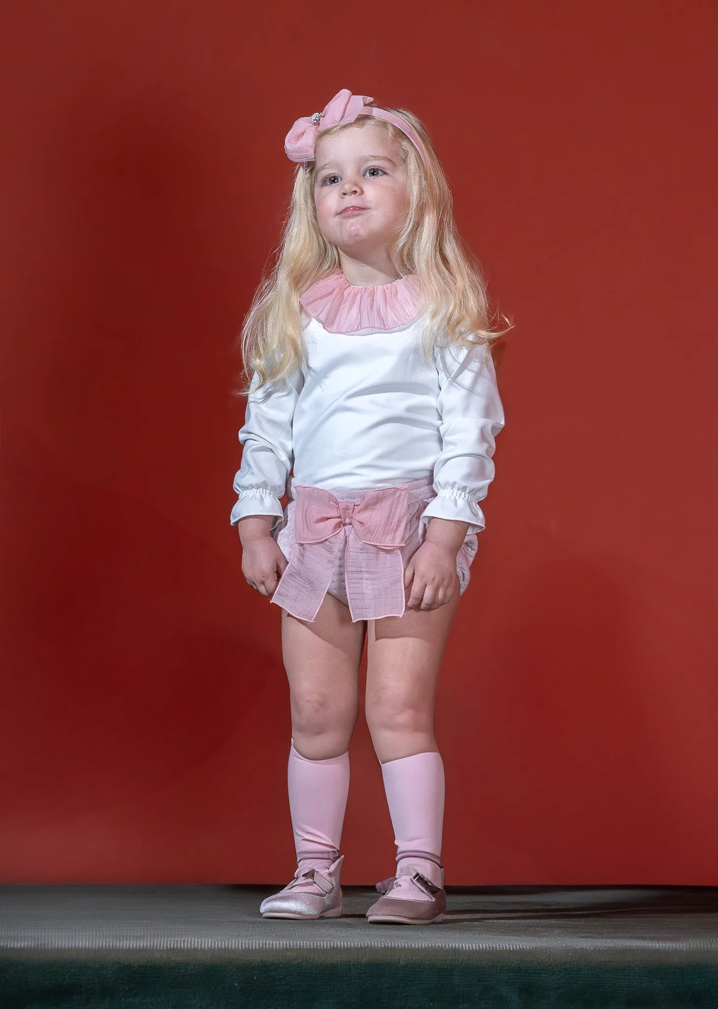 AW24 Rochy Girls Pink Velvet Jampants Set