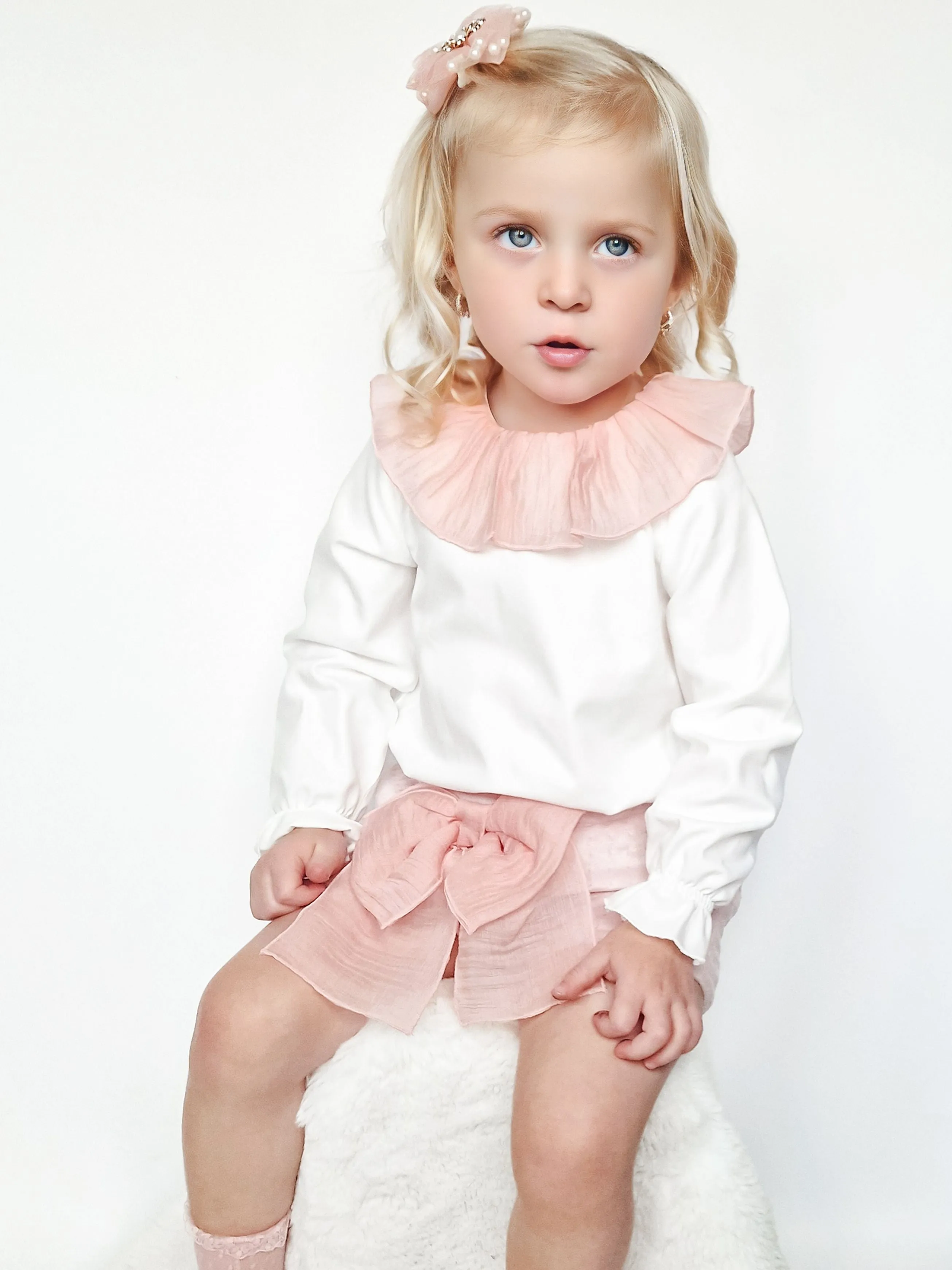 AW24 Rochy Girls Pink Velvet Jampants Set