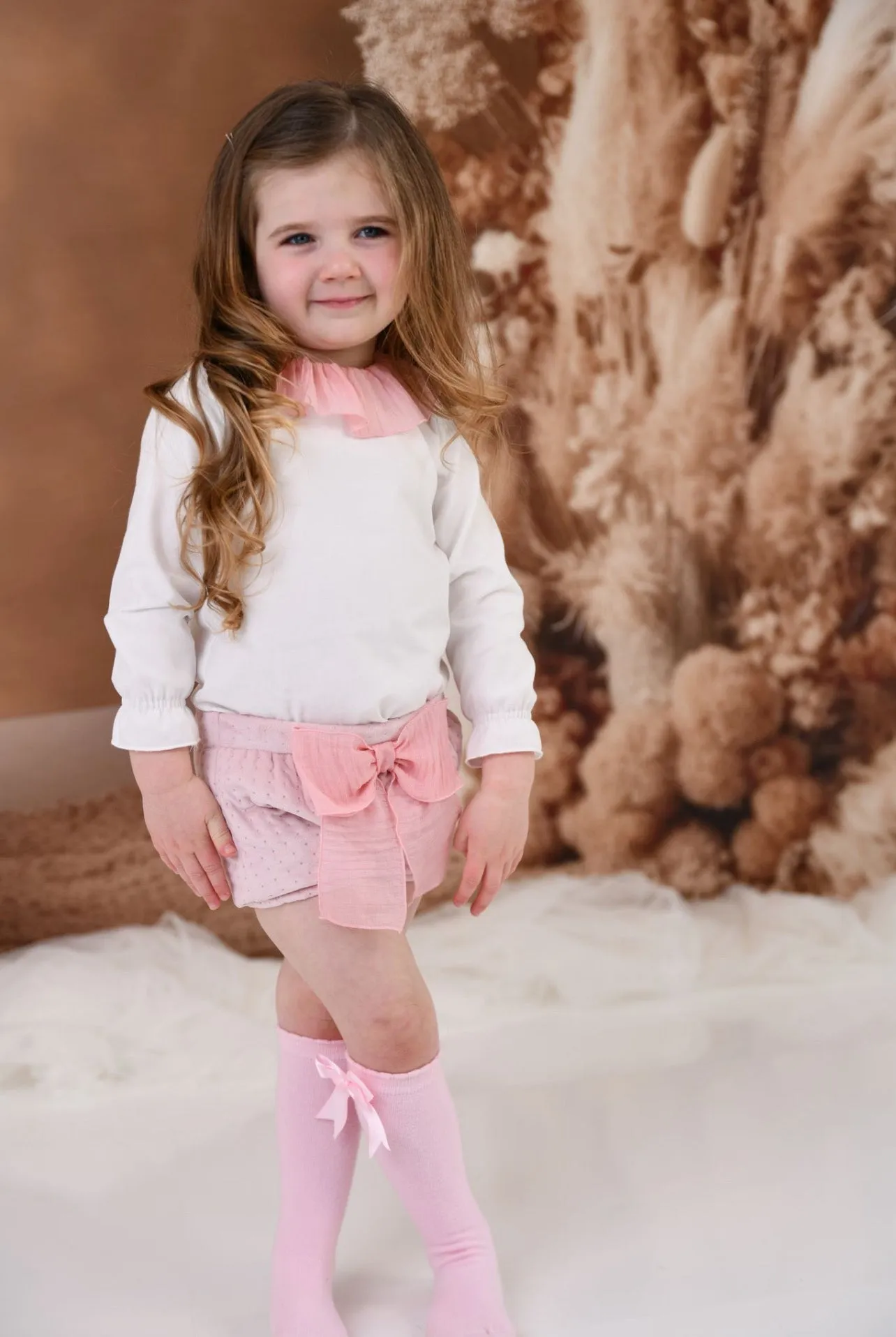 AW24 Rochy Girls Pink Velvet Jampants Set